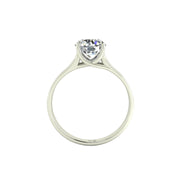Solitaire bague diamant naturel rond 1.00 carat or blanc Carina